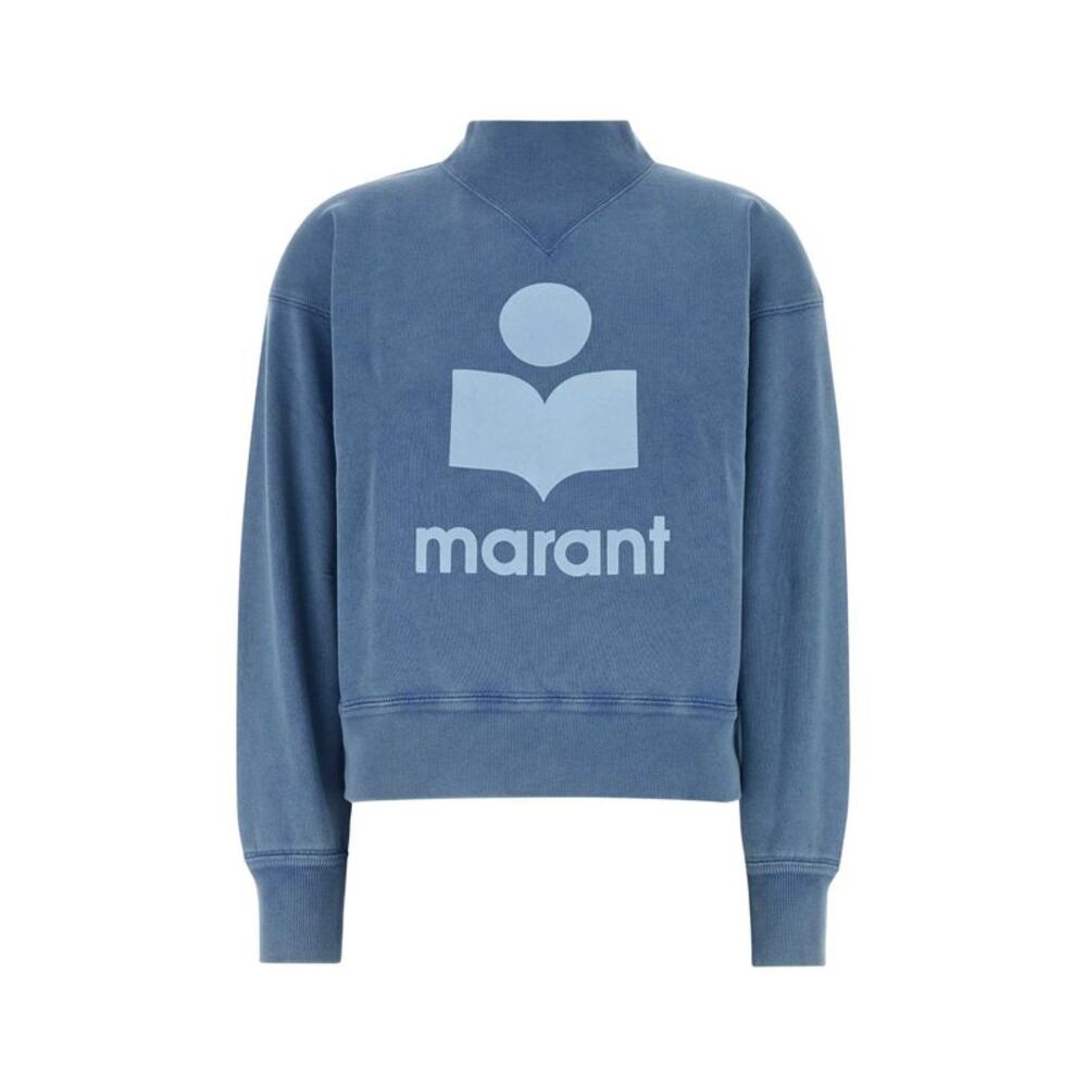 Isabel Marant Etoile Women Air Force Blue Cotton Blend Moby Sweatshirt